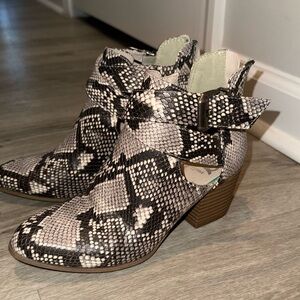 Snakeskin Ankle Boots